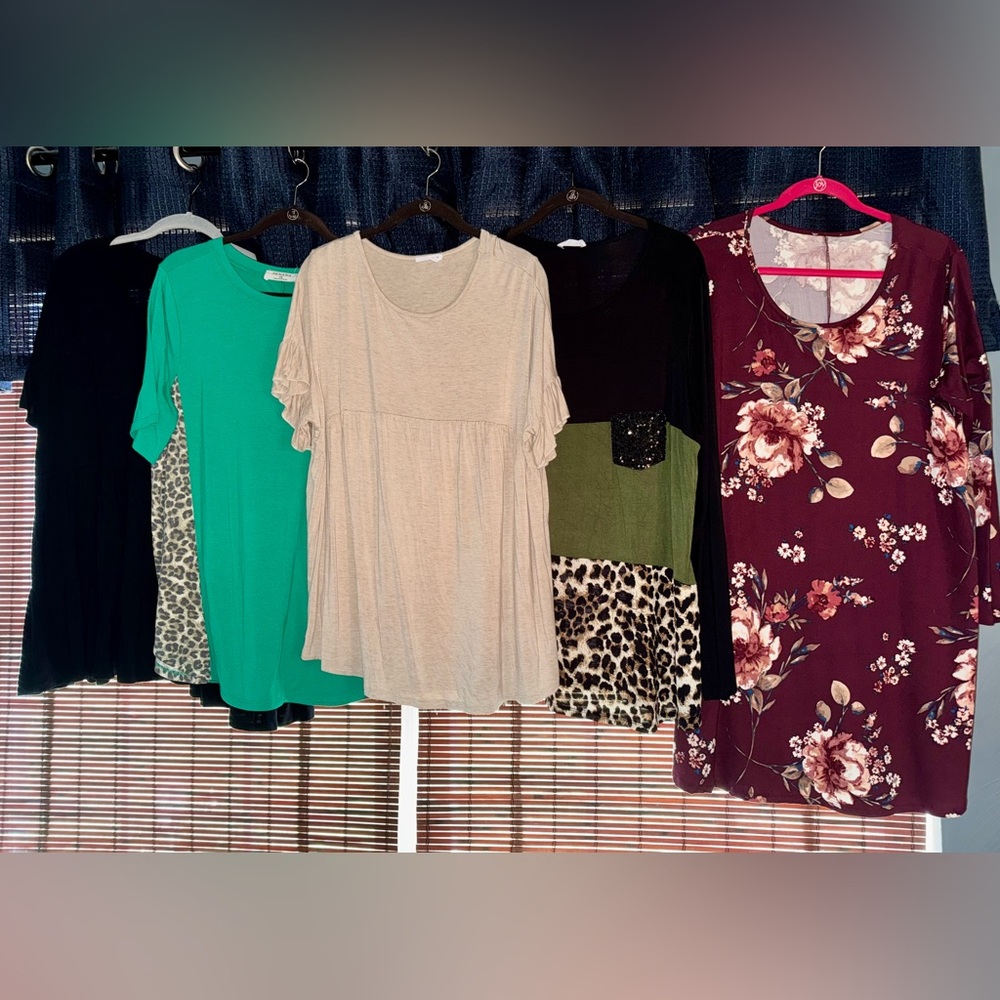 4 Tops (Shirts) and 1 Dress from Chic Soul